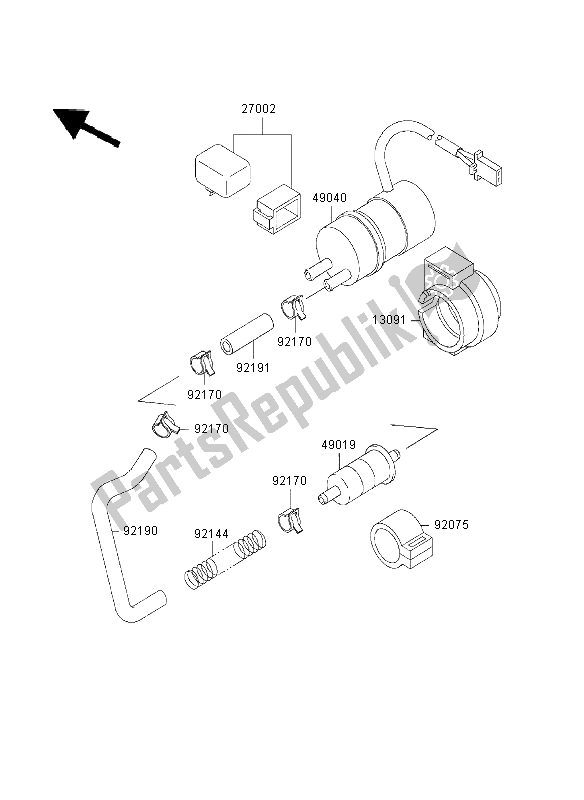 Todas las partes para Bomba De Combustible de Kawasaki ZZR 600 2003