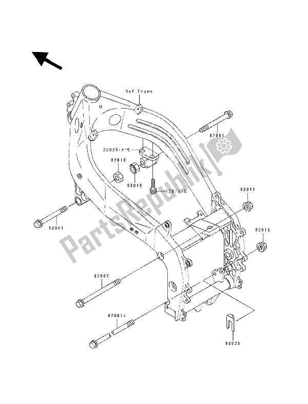 Toutes les pièces pour le Montage De Cadre du Kawasaki ZXR 400 1993