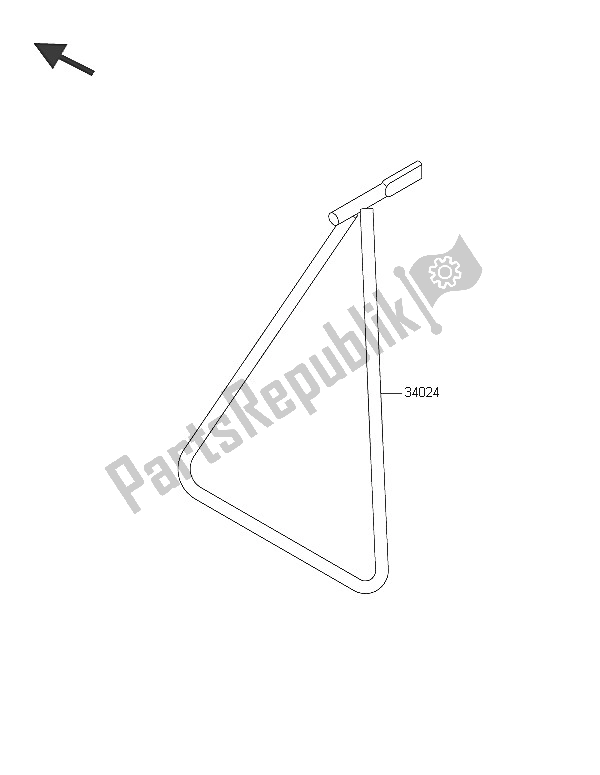 All parts for the Stand(s) of the Kawasaki KX 450F 2016