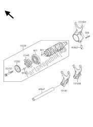 tambour de changement de vitesse et fourchette de changement de vitesse