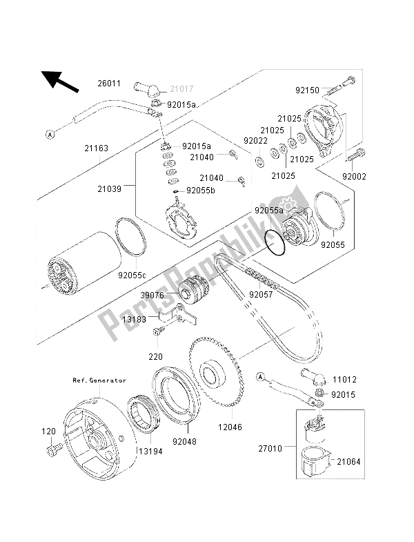 Wszystkie części do Rozrusznik Kawasaki KVF 300 2002