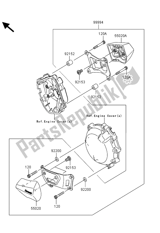 All parts for the Accessory (engine Guard) of the Kawasaki Ninja ZX 10R ABS 1000 2013