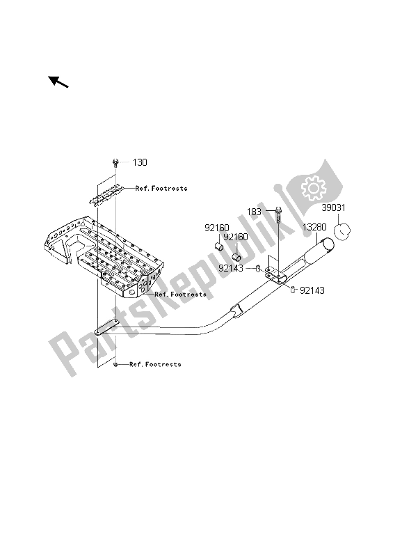 All parts for the Optional Parts (shovel Holder) of the Kawasaki KVF 650 4X4 2003