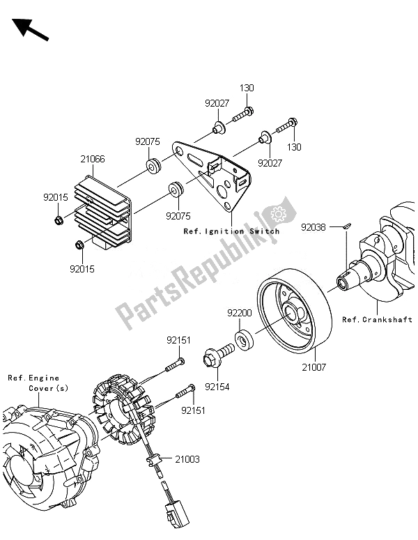 Todas las partes para Generador de Kawasaki ZX 1000 SX 2014