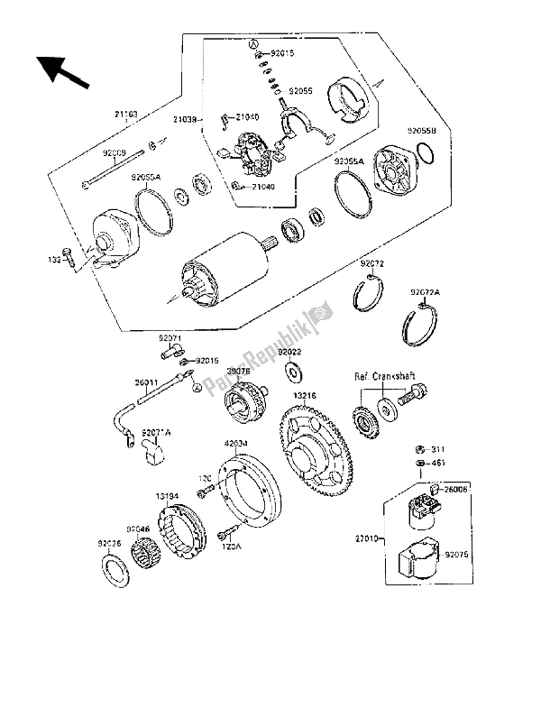 Todas las partes para Motor De Arranque de Kawasaki VN 15 SE 1500 1988