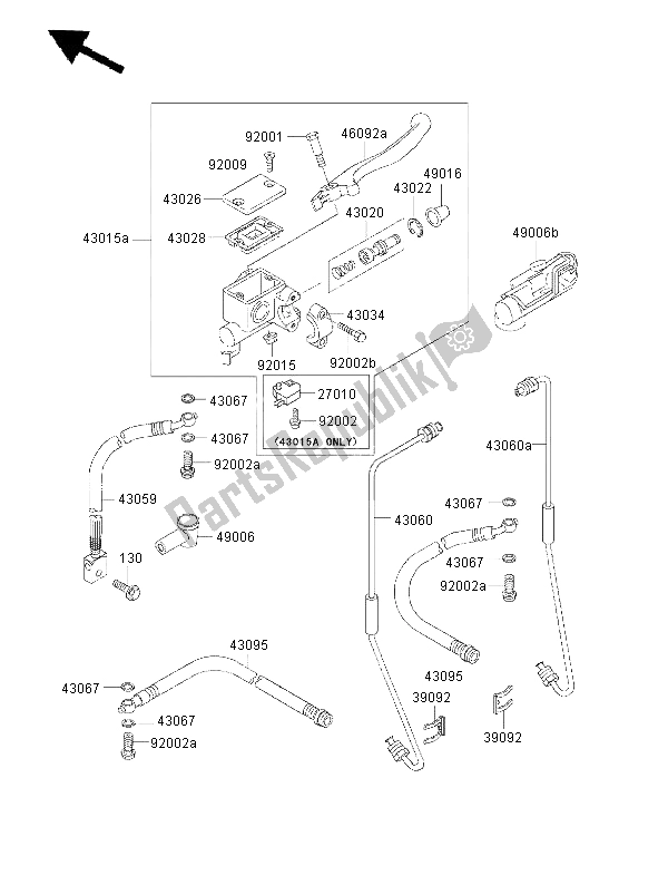 Toutes les pièces pour le Maître-cylindre Avant du Kawasaki KLF 300 4X4 2000