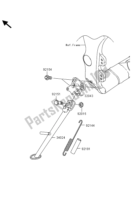 Wszystkie części do Stojak (y) Kawasaki Ninja ZX 10R ABS 1000 2013