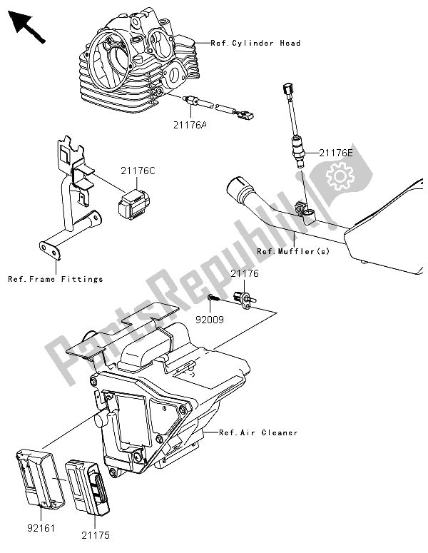 Toutes les pièces pour le Injection De Carburant du Kawasaki KLX 125 2013