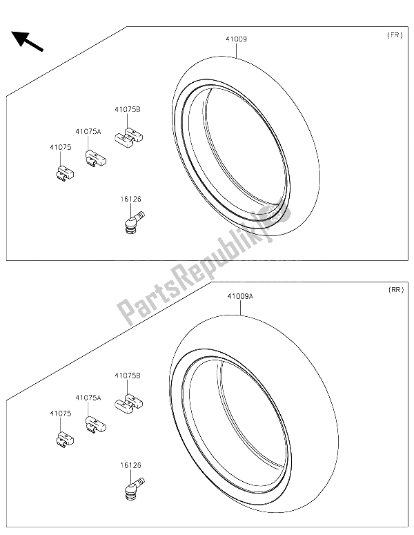 Todas las partes para Llantas de Kawasaki Ninja H2R 1000 2015