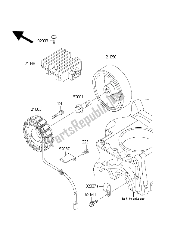 Todas las partes para Generador de Kawasaki ZR 7 750 2001