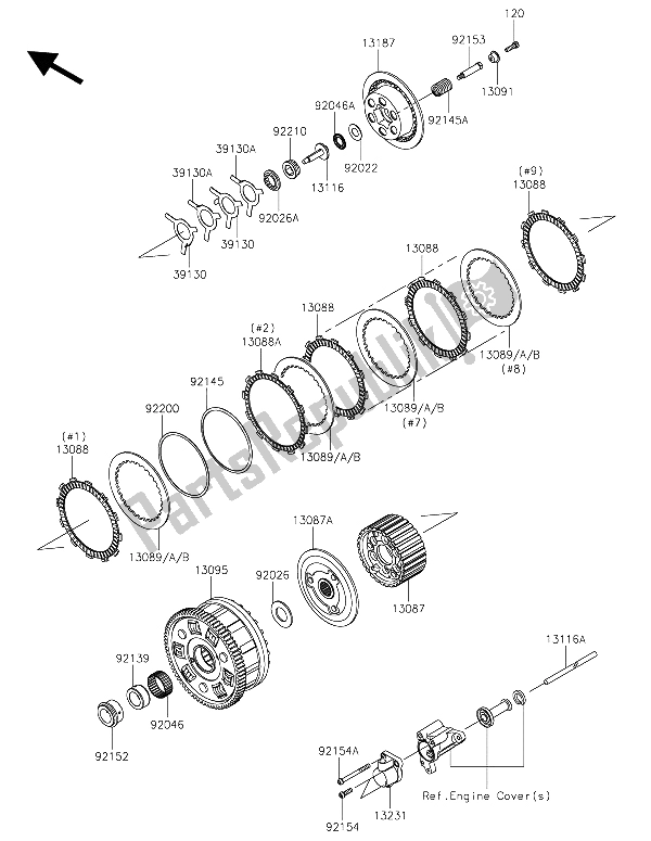 Todas las partes para Embrague de Kawasaki Ninja H2 1000 2015