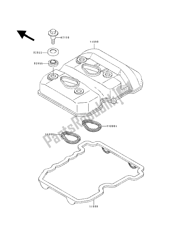 Wszystkie części do Cylinder Kawasaki ZZ R 250 1994