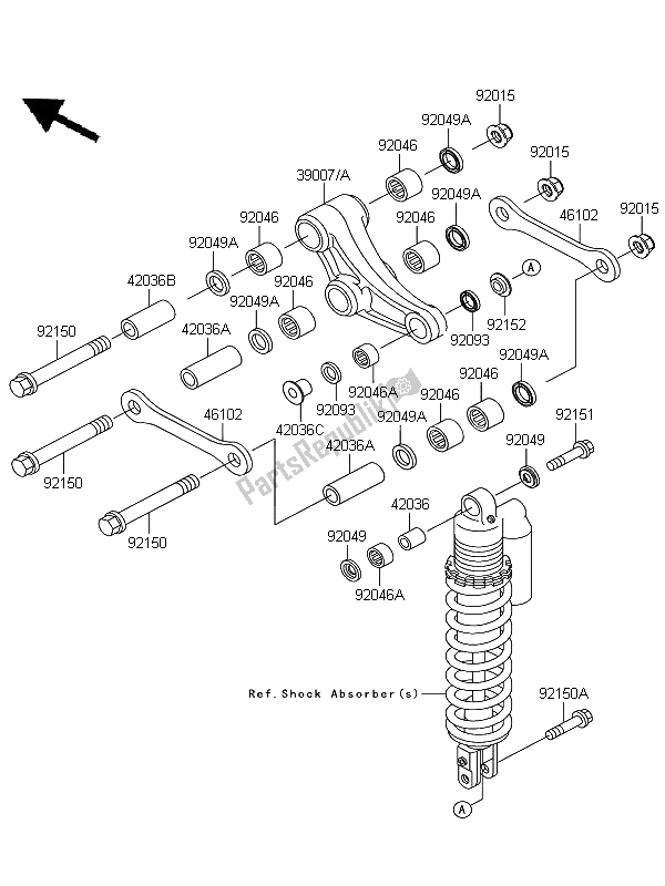 All parts for the Suspension of the Kawasaki KX 85 SW LW 2013