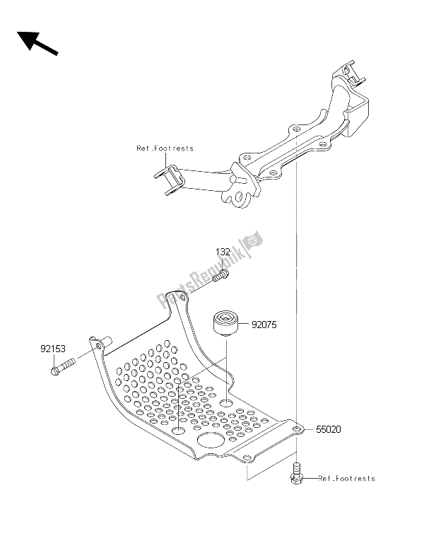 Alle onderdelen voor de Bewaker (s) van de Kawasaki KLX 110 2015
