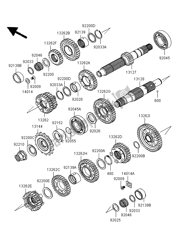 Tutte le parti per il Trasmissione del Kawasaki ER 6F ABS 650 2007