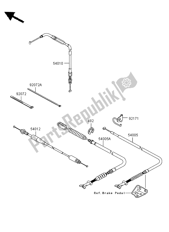 Tutte le parti per il Cavi del Kawasaki KVF 750 4X4 2008