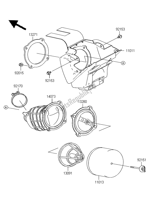 Tutte le parti per il Filtro Dell'aria del Kawasaki KX 65 2006