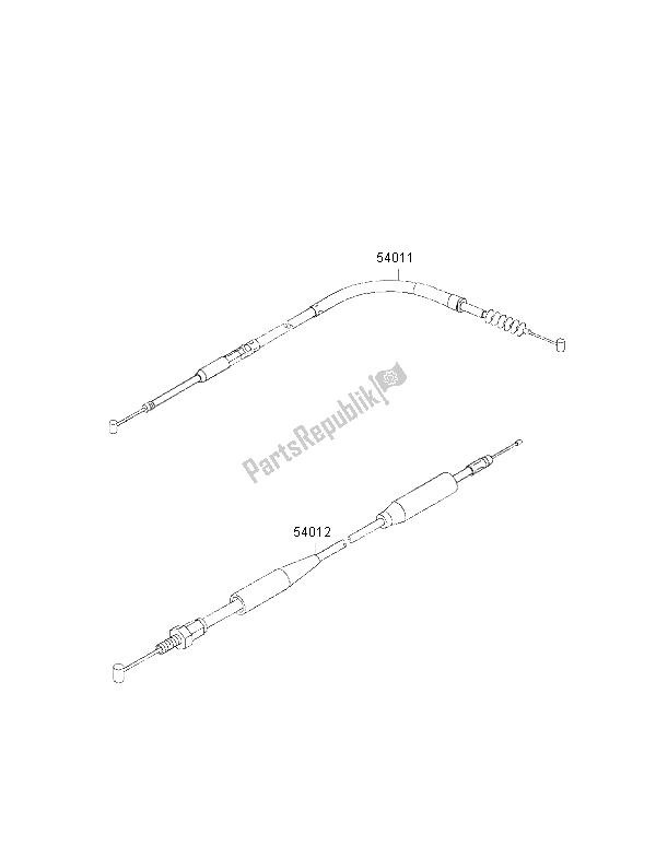 All parts for the Cables of the Kawasaki KX 500 2000