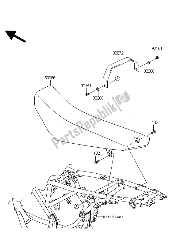 Tutte le parti per il Posto A Sedere del Kawasaki D Tracker 125 2010