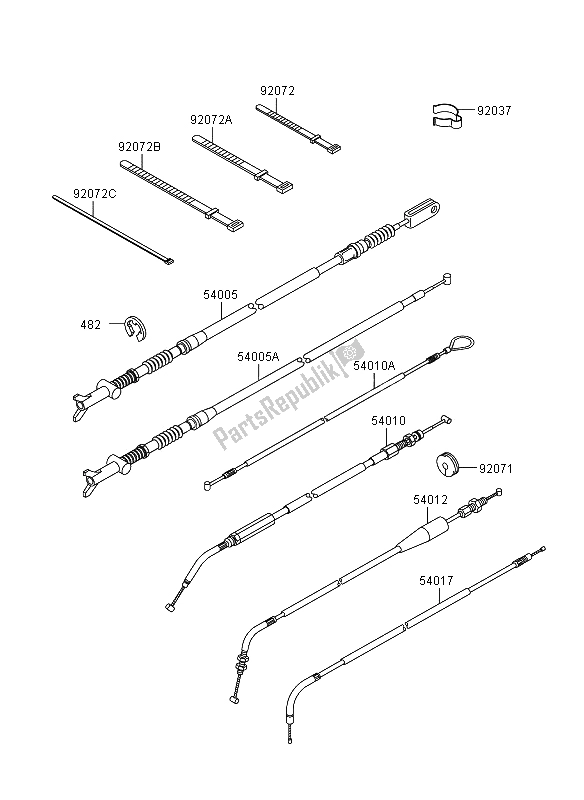 Toutes les pièces pour le Câbles du Kawasaki KVF 360 4X4 2012