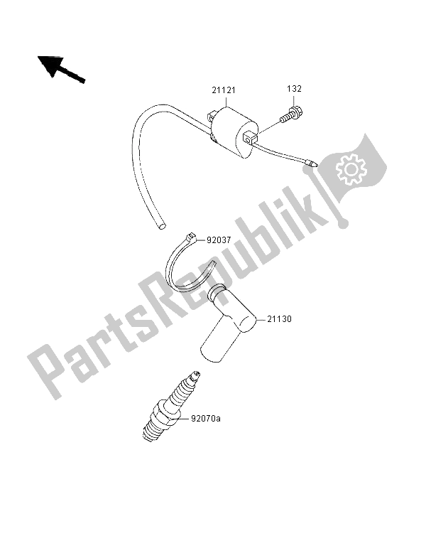 Todas as partes de Sistema De Ignição do Kawasaki KX 80 SW LW 1996