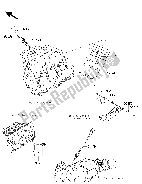 Todas las partes para Inyección De Combustible de Kawasaki Ninja ZX 10R 1000 2015