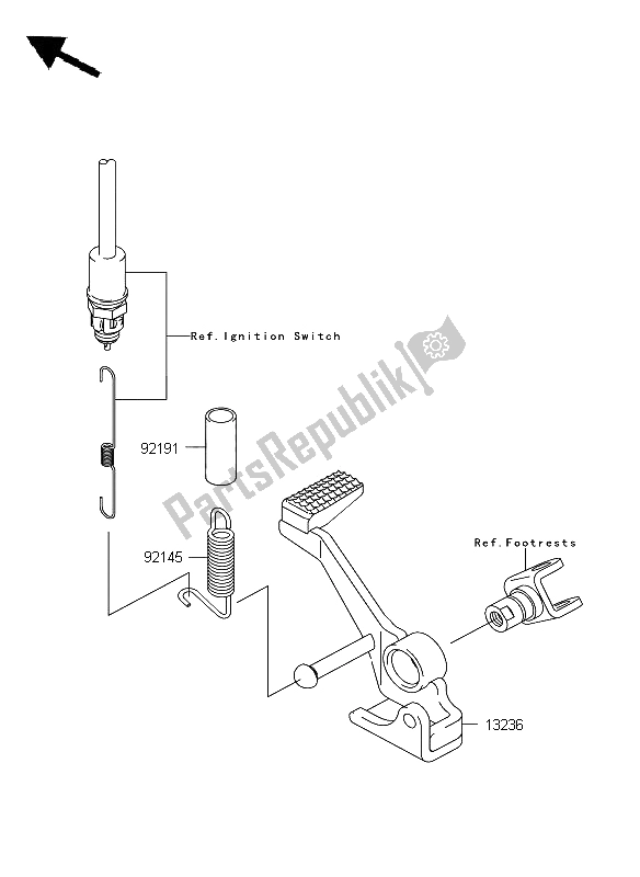 Todas las partes para Pedal De Freno de Kawasaki Z 750 ABS 2008