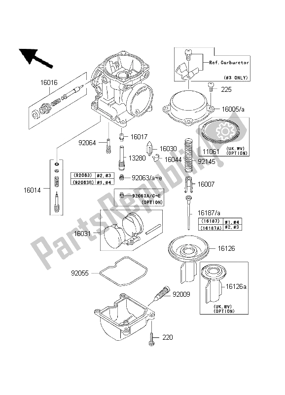 Toutes les pièces pour le Pièces De Carburateur du Kawasaki ZRX 1200S 2001