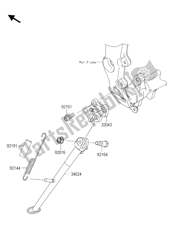 All parts for the Stand(s) of the Kawasaki Ninja ZX 6R 600 2015