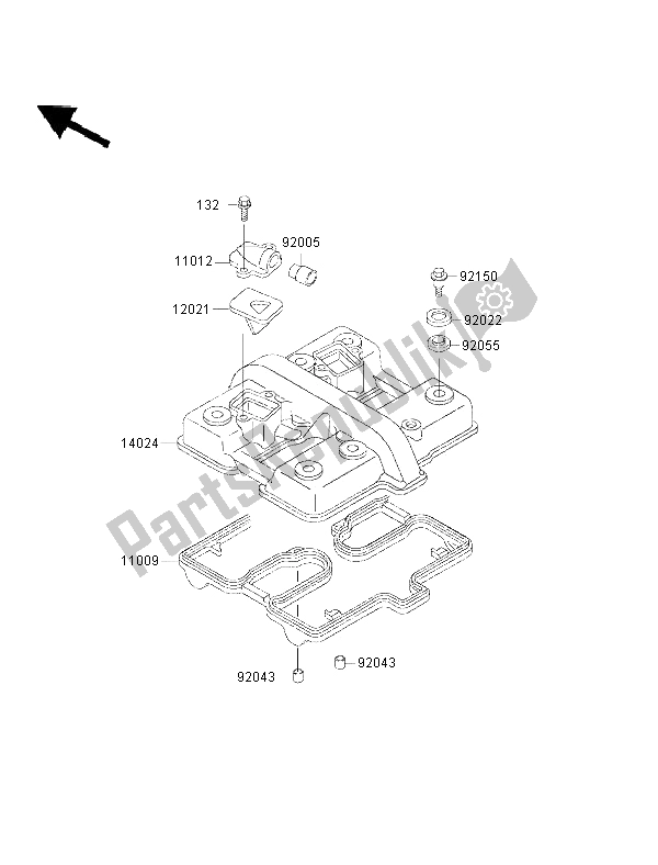 Wszystkie części do Cylinder Kawasaki GPZ 500S 2002