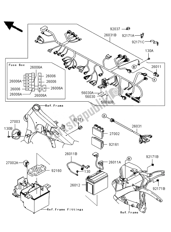 All parts for the Chassis Electrical Equipment of the Kawasaki VN 900 Classic 2010