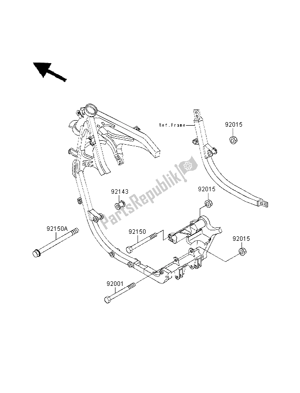Tutte le parti per il Montaggi Della Struttura del Kawasaki GPZ 500S UK 1998