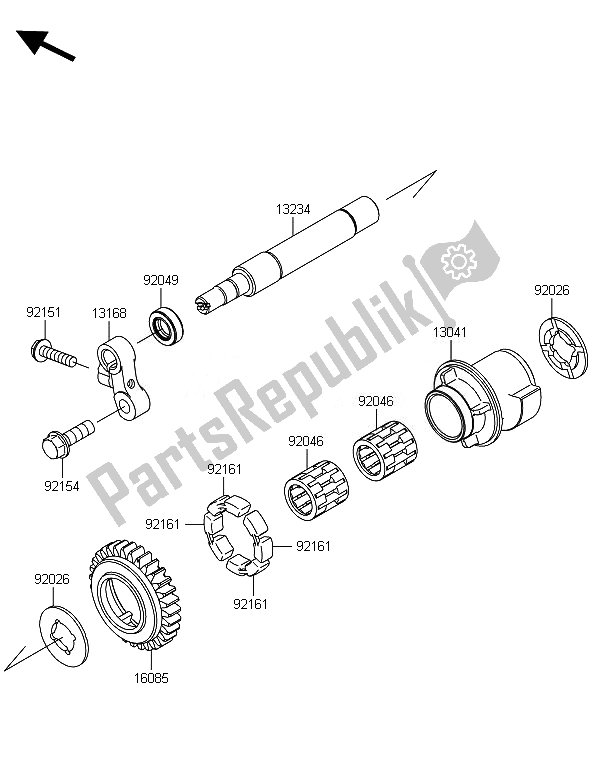 Alle onderdelen voor de Balancer van de Kawasaki Ninja ZX 10R 1000 2014