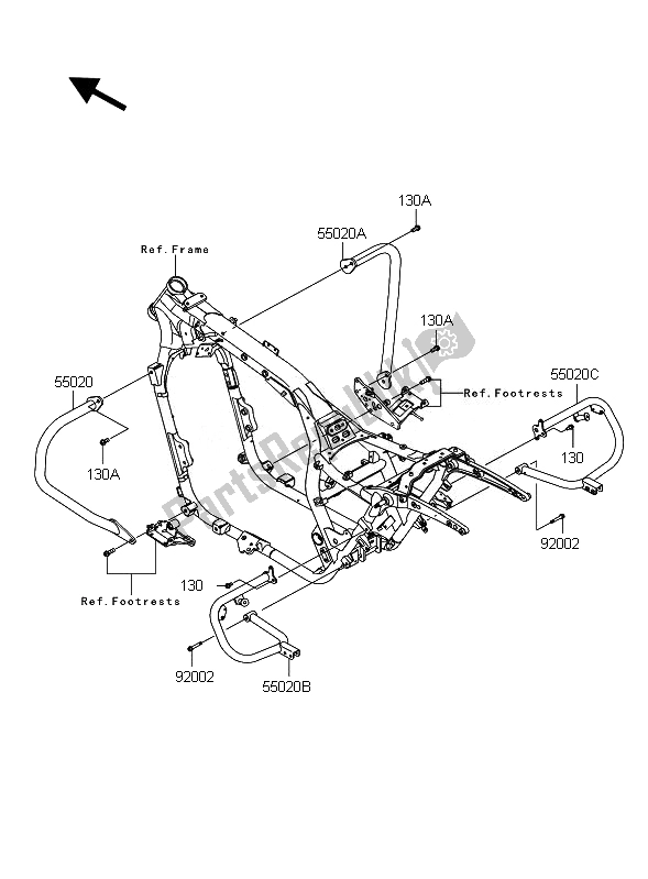 Toutes les pièces pour le Garde du Kawasaki VN 1700 Classic Tourer ABS 2011