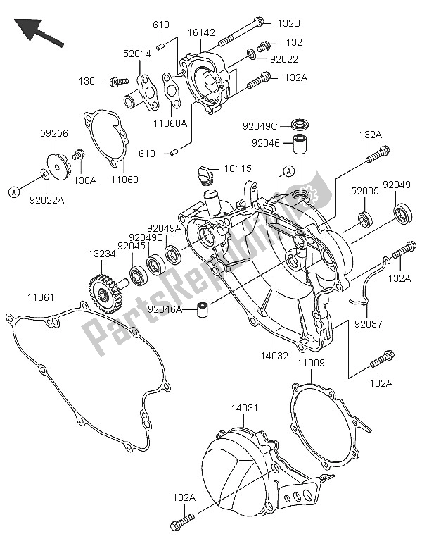 Todas las partes para Cubierta Del Motor de Kawasaki KX 65 2005