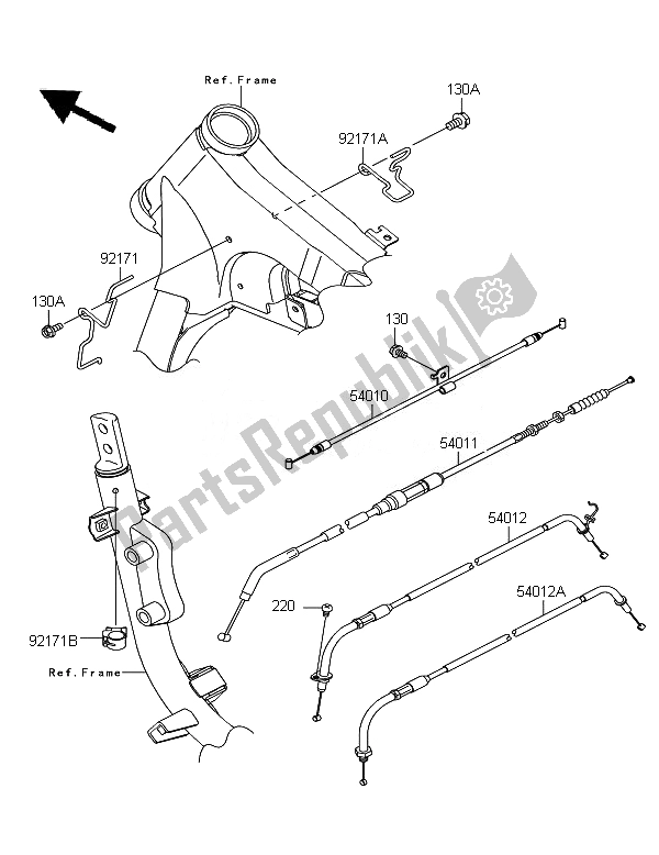 All parts for the Cables of the Kawasaki VN 900 Classic 2011