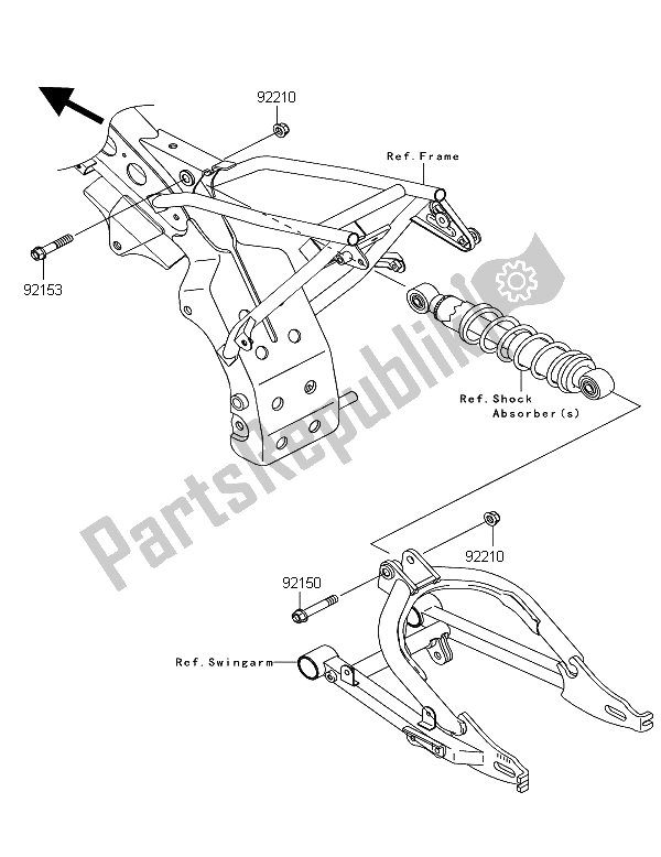 Alle onderdelen voor de Suspensie van de Kawasaki KLX 110 2008
