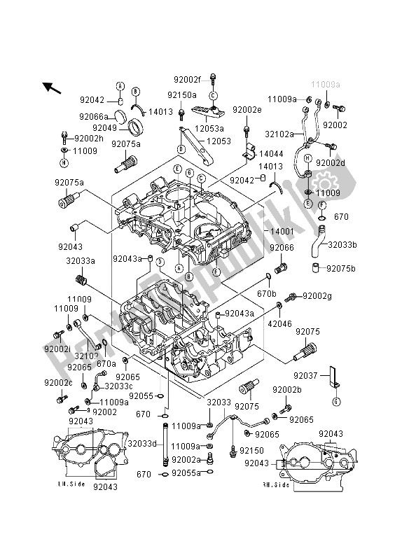 Toutes les pièces pour le Carter du Kawasaki KLE 500 1997