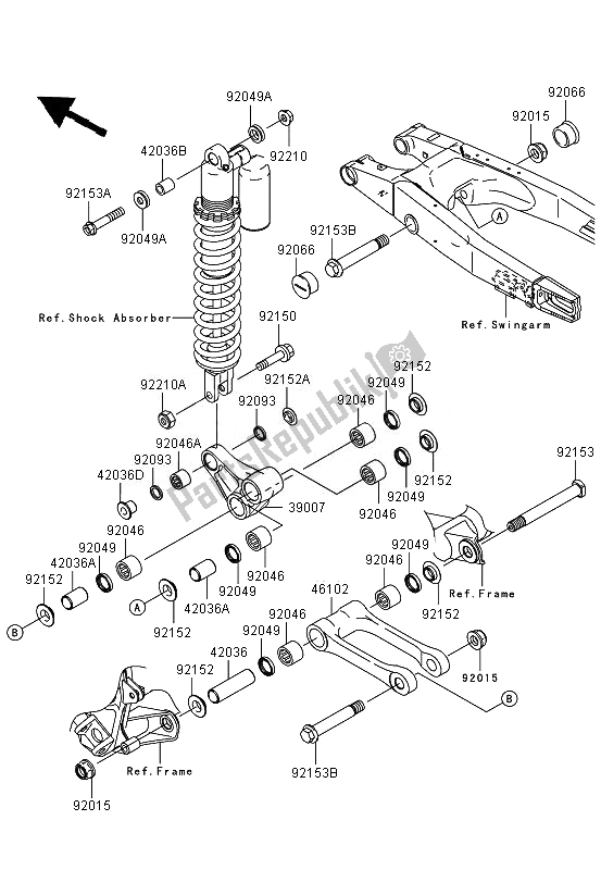 Toutes les pièces pour le Suspension du Kawasaki KX 125 2007