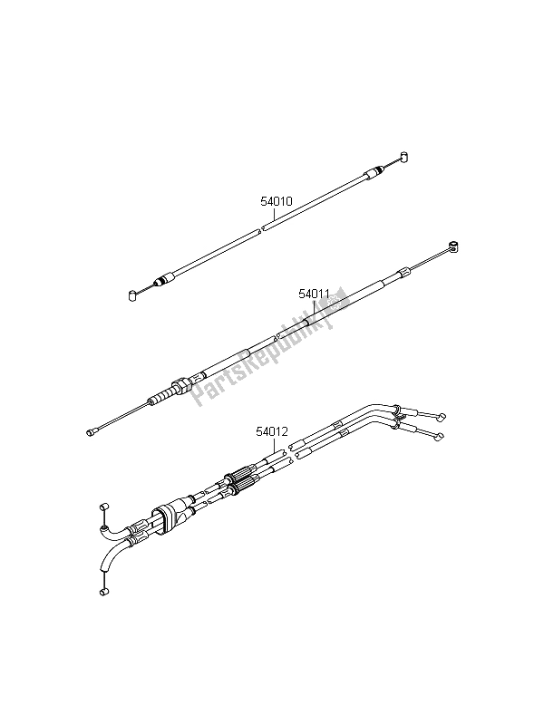 All parts for the Cables of the Kawasaki Ninja ZX 10R ABS 1000 2012