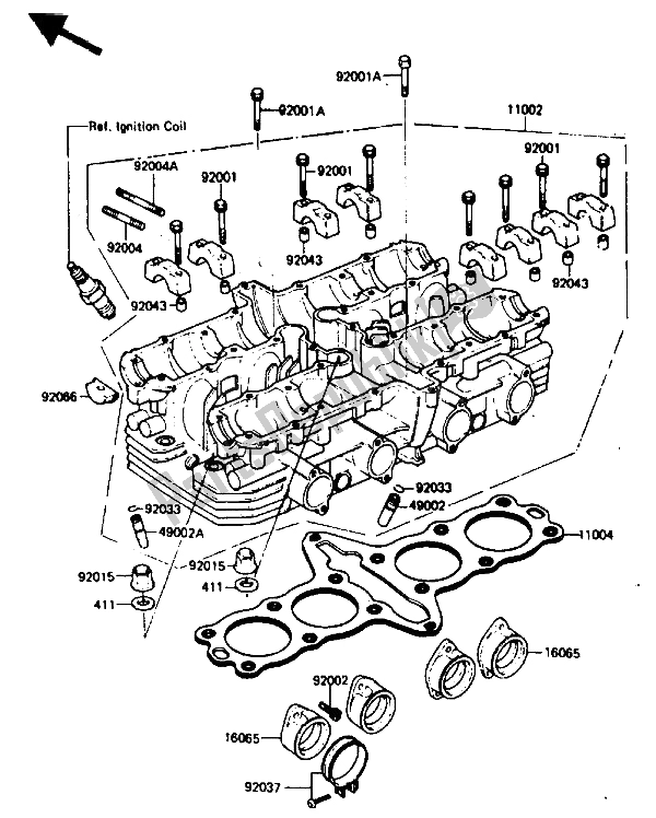 Todas las partes para Cabeza De Cilindro de Kawasaki ZX 750 1985