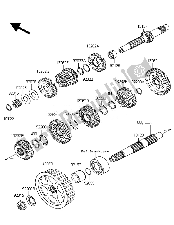 All parts for the Transmission of the Kawasaki VN 900 Classic 2011