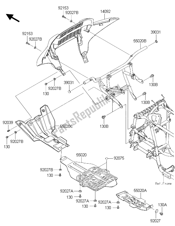 All parts for the Guard(s) of the Kawasaki Brute Force 750 4X4I EPS GFF 2015