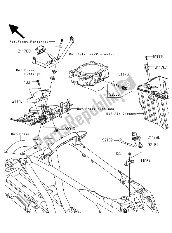 Tutte le parti per il Iniezione Di Carburante del Kawasaki KFX 450R 2011