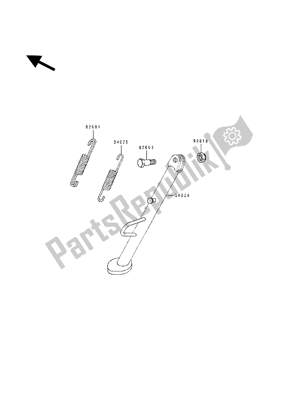 Todas las partes para Stand (s) de Kawasaki KLE 500 1993