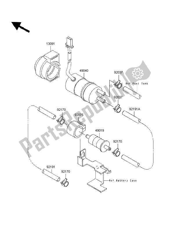 All parts for the Fuel Pump of the Kawasaki VN 1500 Classic 1997