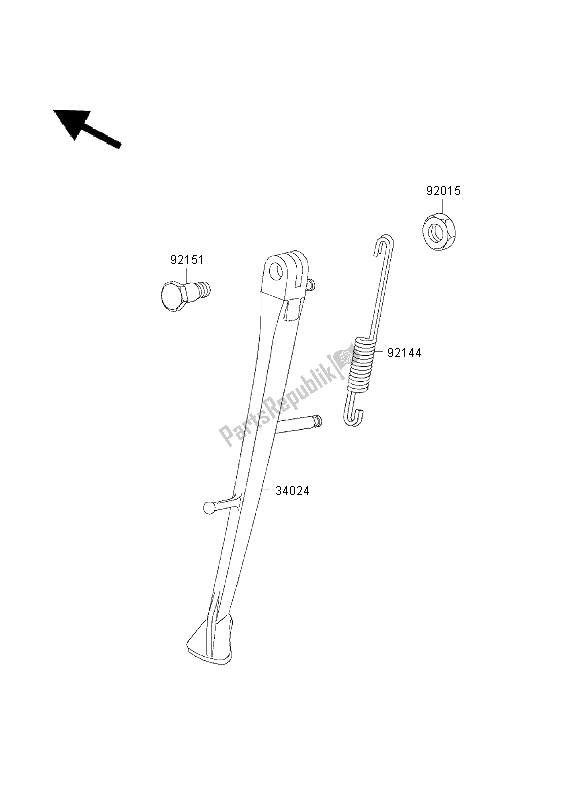 Toutes les pièces pour le Supporter du Kawasaki ZRX 1200R 2003