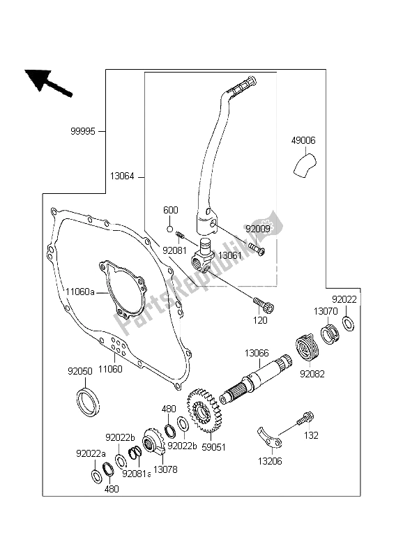 Tutte le parti per il Parti Opzionali del Kawasaki D Tracker 125 1999