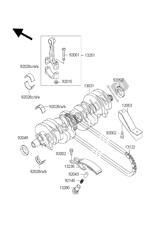 Wszystkie części do Wa? Korbowy Kawasaki ZR 7S 750 2001