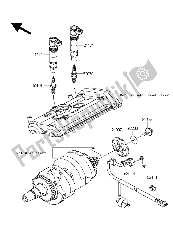 Tutte le parti per il Sistema Di Accensione del Kawasaki ER 6N 650 2009